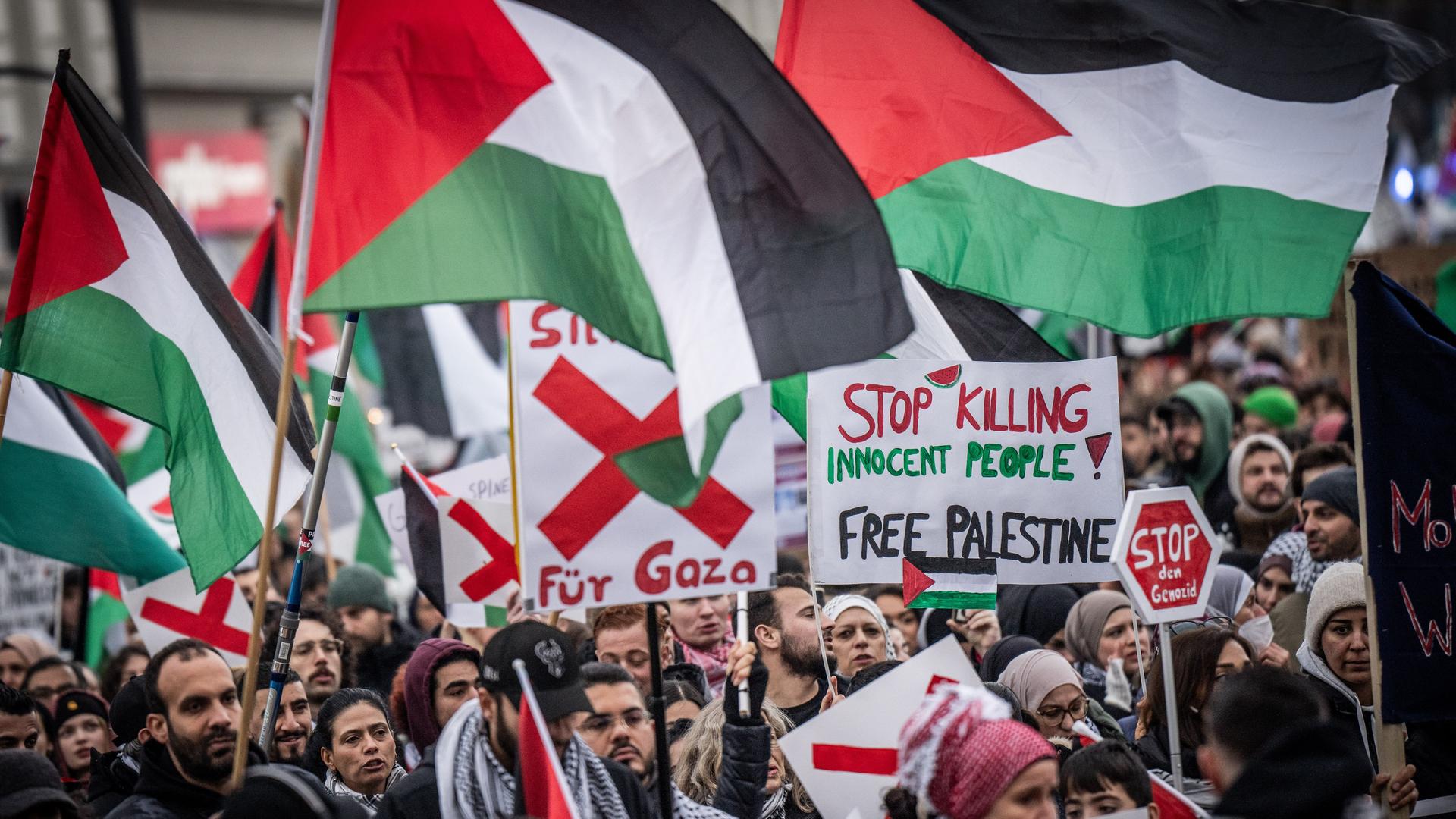Demonstration in Berlin in solidarity with Palestine