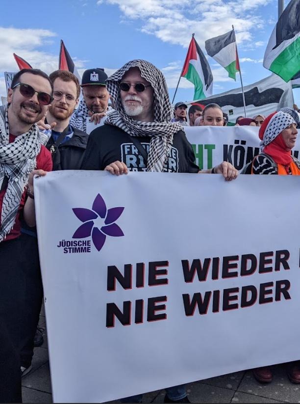 Jüdische Stimme Gruppe auf eine Demo