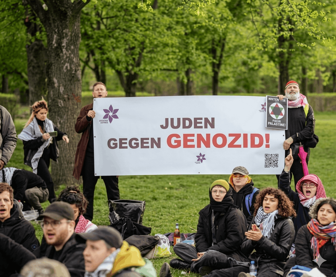 Jüdische Stimme Gruppe auf eine Demo