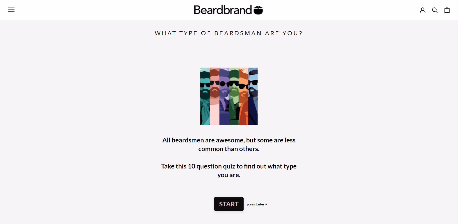 Beardbrand website on Shopify