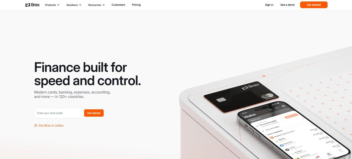 Image showing Brex's Homepage