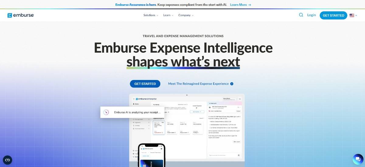 Image showing Emburse's Homepage
