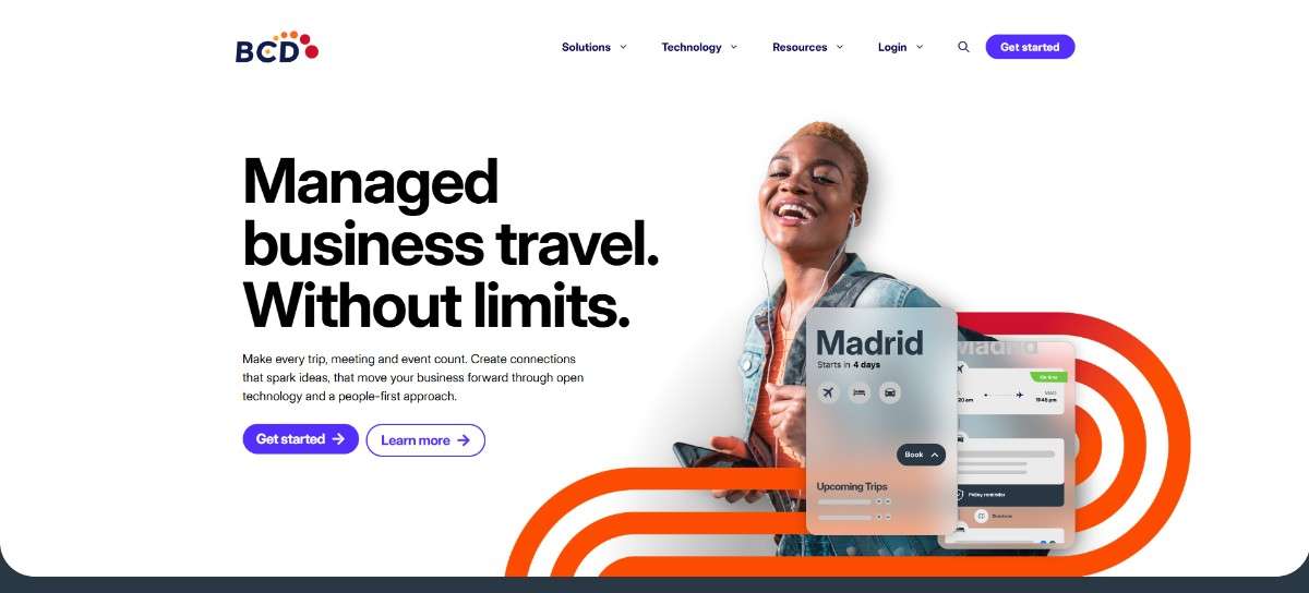 Image showing BCD Travel's Homepage