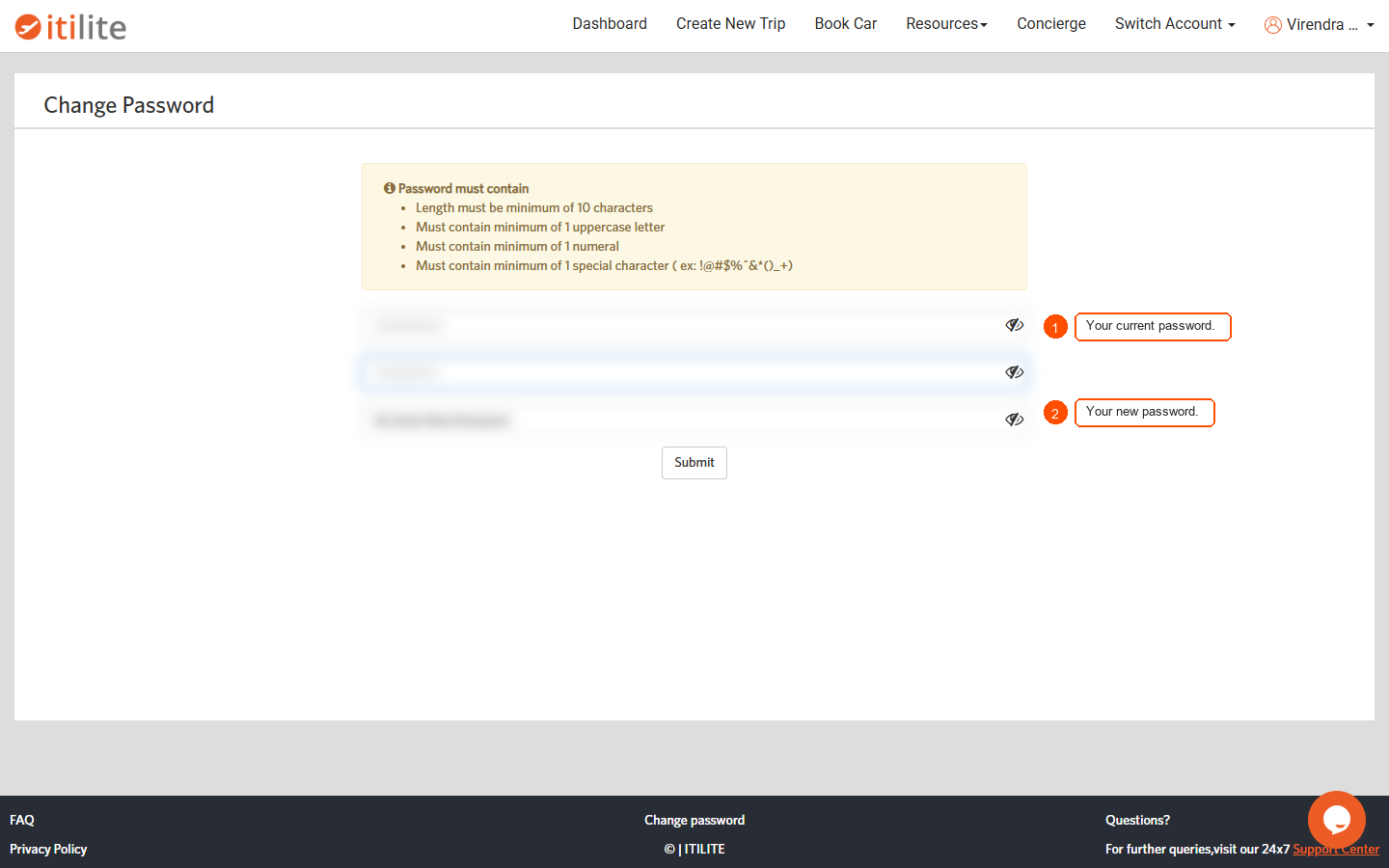How to change my password? — screenshot 2