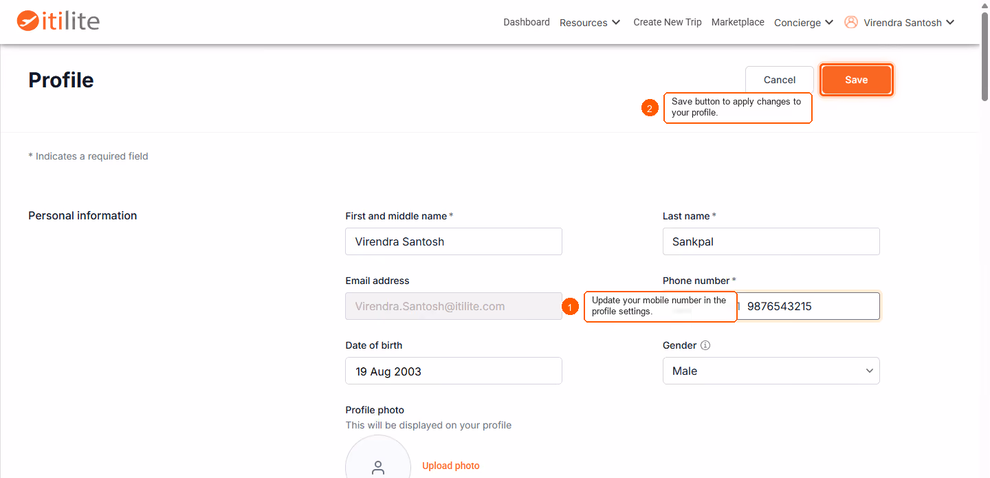 How do I update my mobile number? — screenshot 2