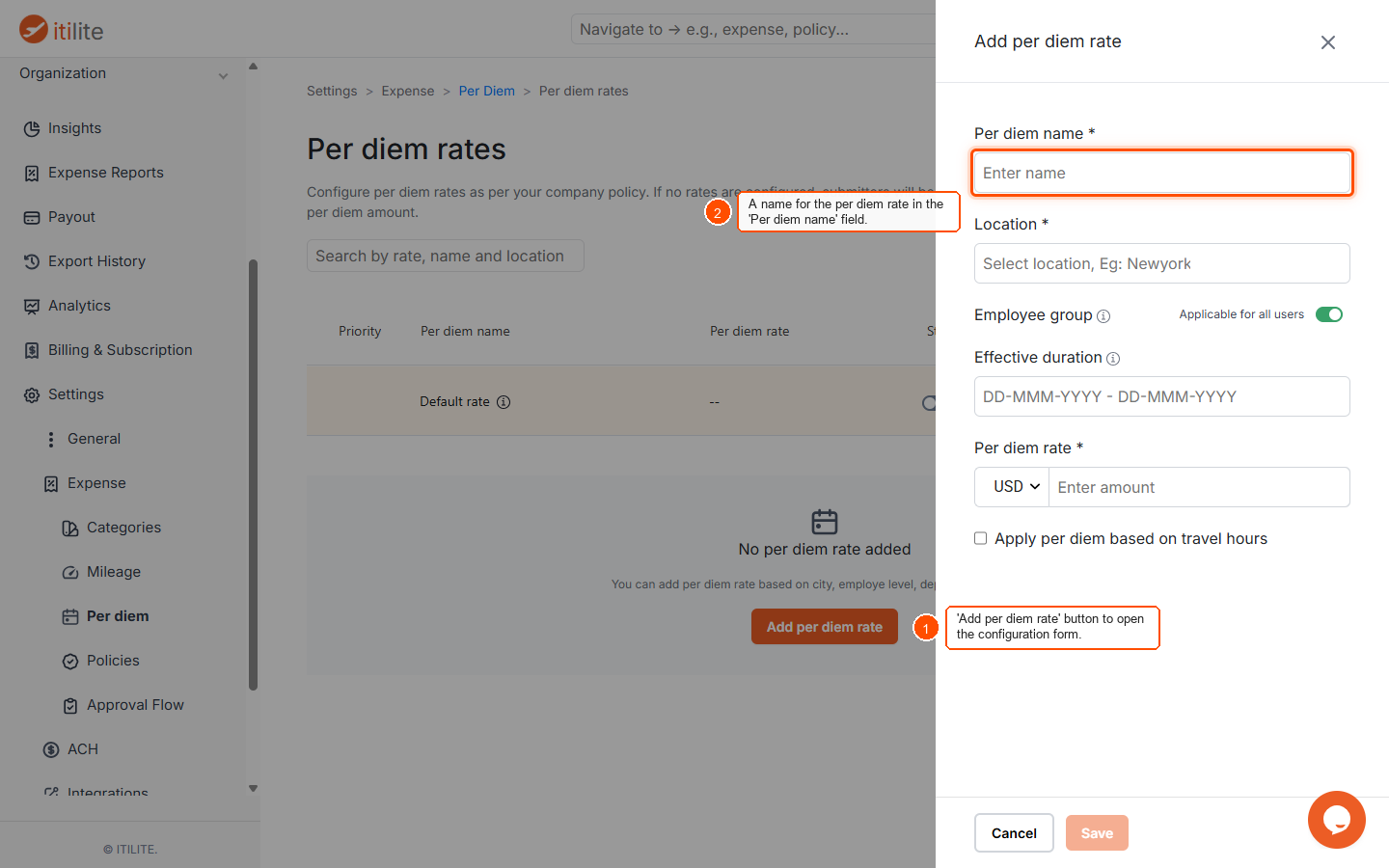 How to configure per diem category? — screenshot 2