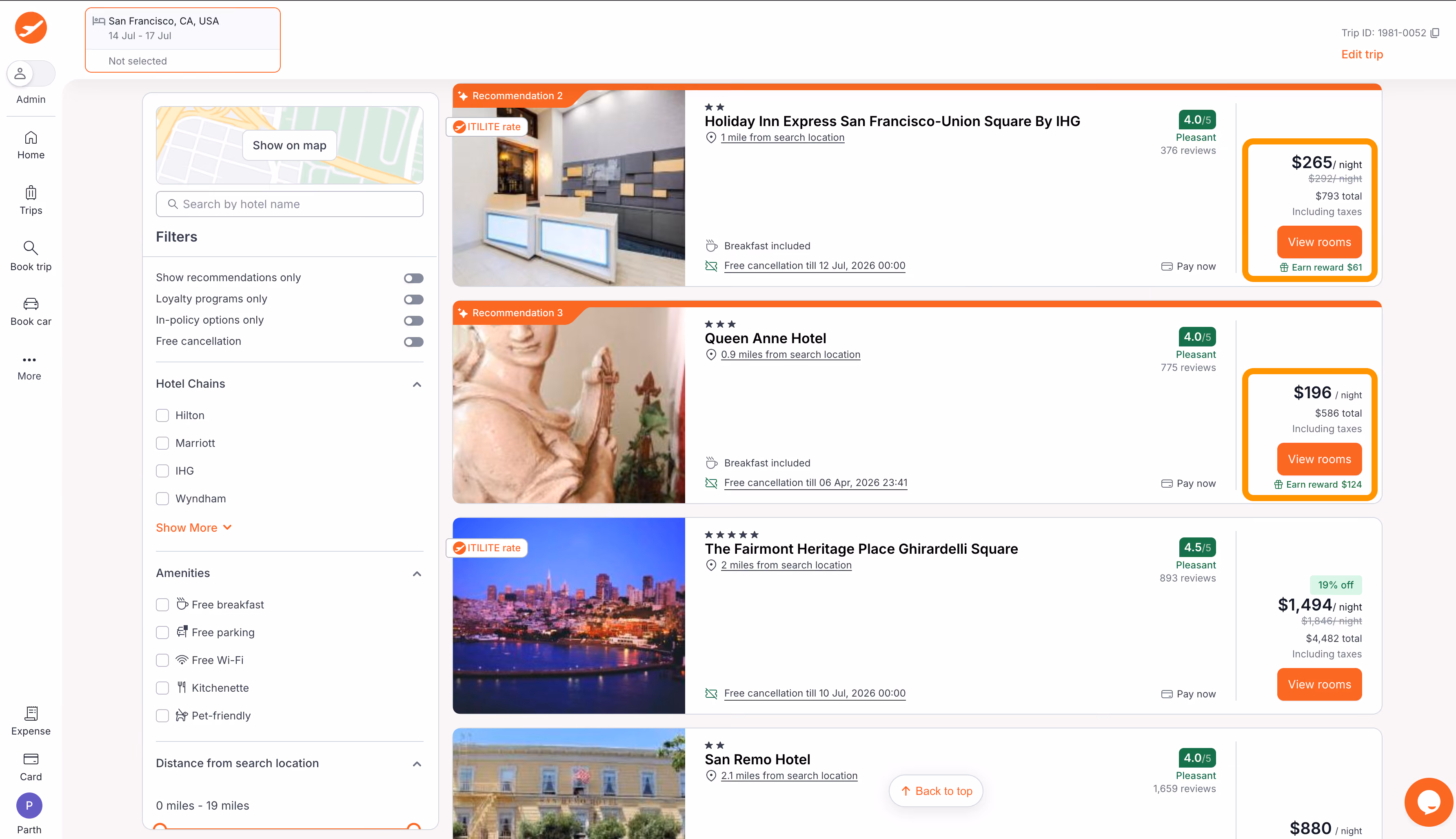 Will I get ITILITE rewards for my booking? — screenshot 1