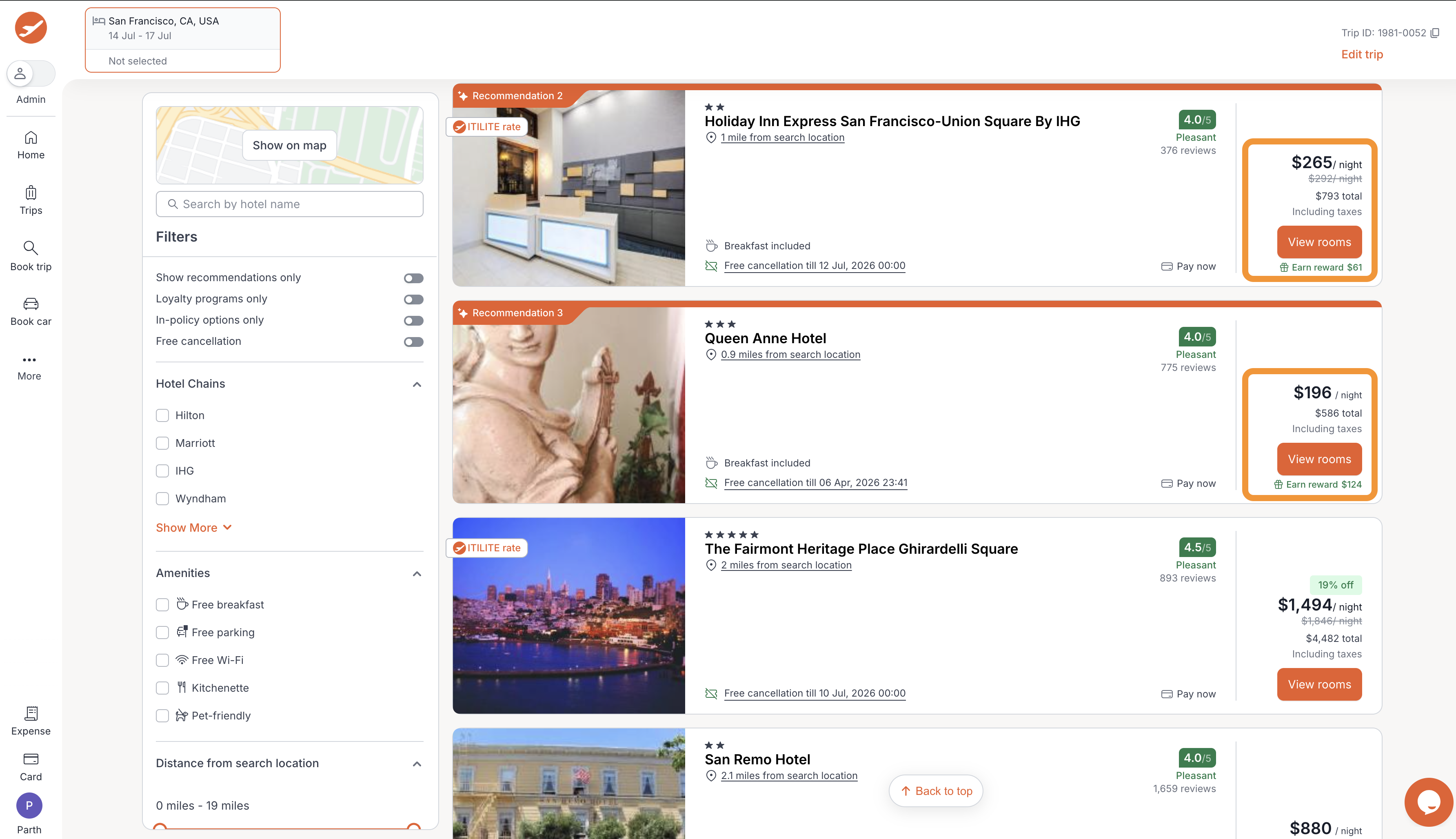 Will I get ITILITE rewards for my booking? — screenshot 1