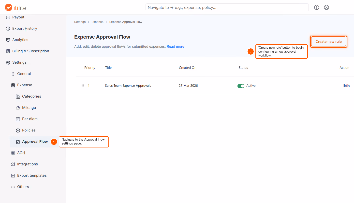How to configure a new approval rule? — screenshot 1