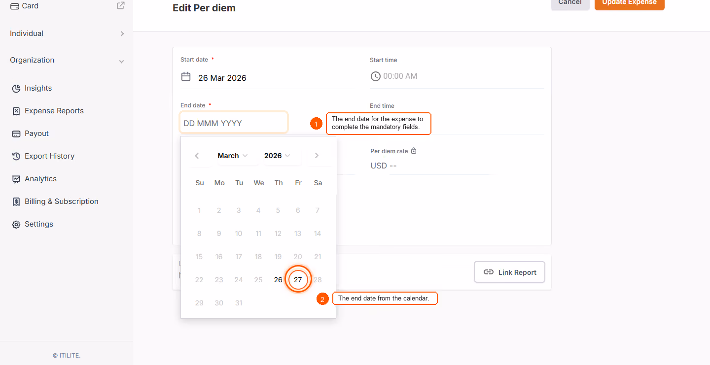 Unable to submit an expense/submit button is disabled — screenshot 3