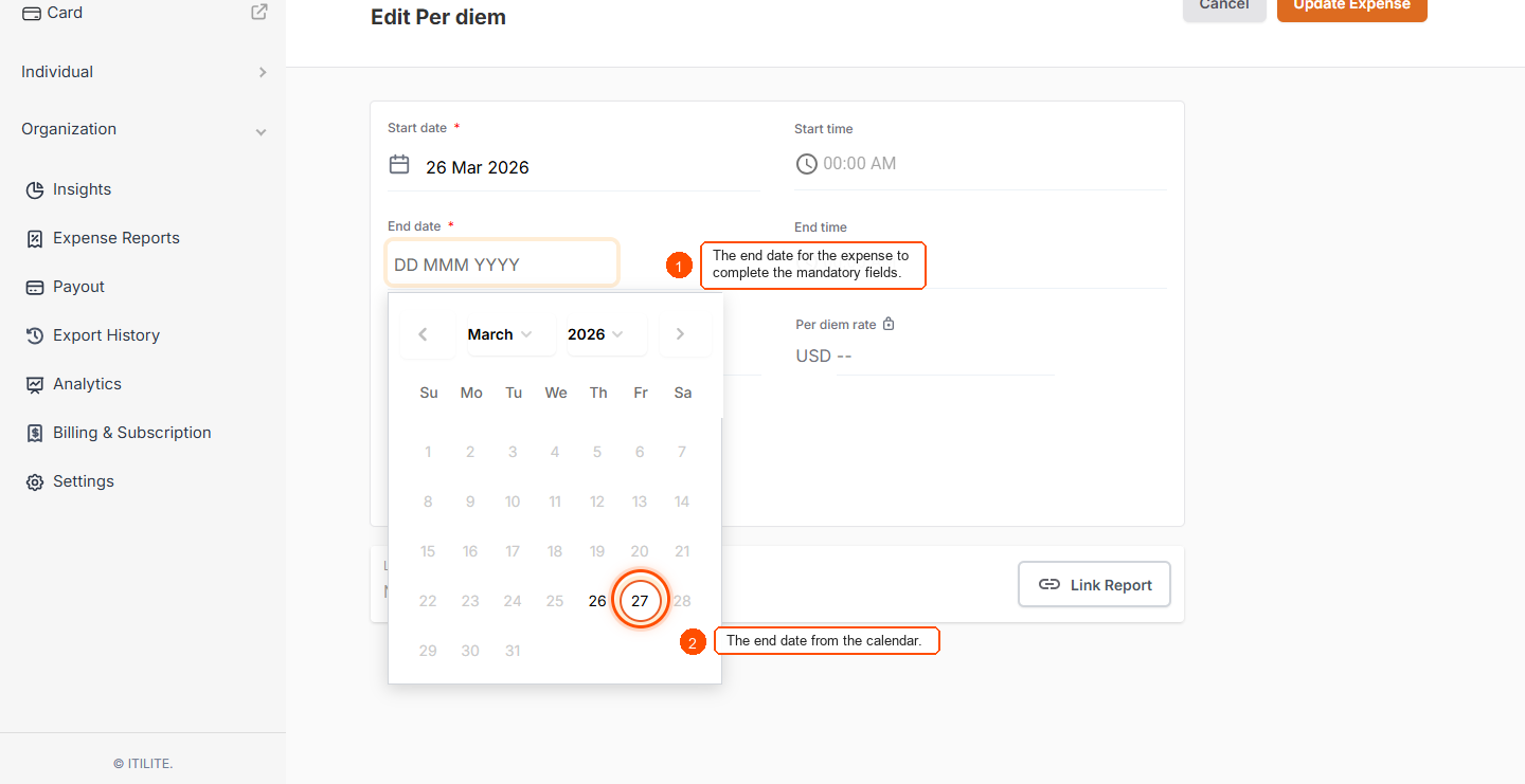 Unable to submit an expense/submit button is disabled — screenshot 3