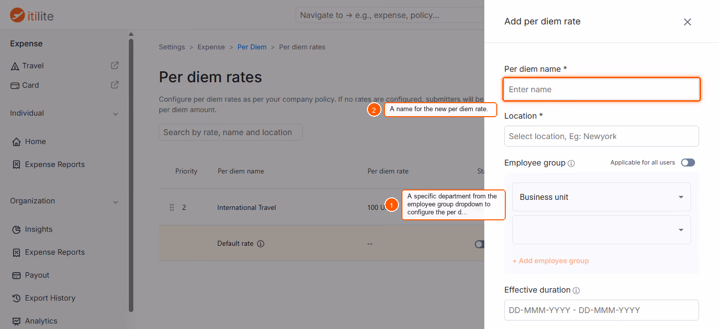 Can per diem rates be configured for individual departments? — screenshot 3