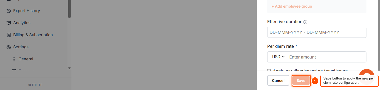 Can per diem rates be configured for individual departments? — screenshot 4