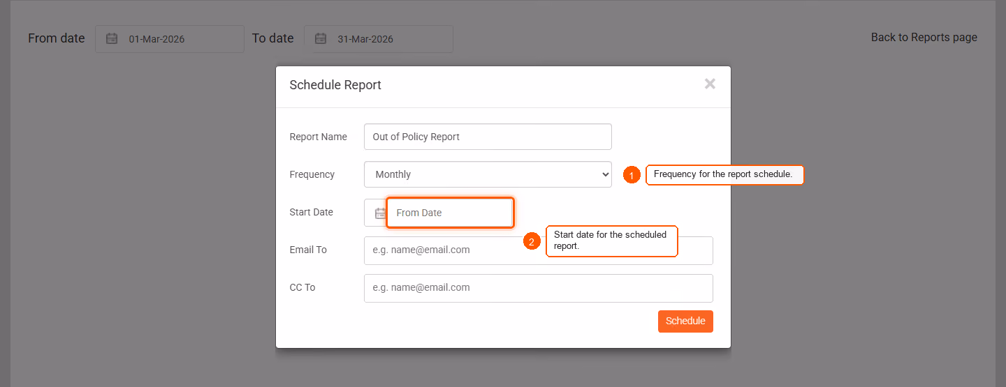 Out of policy report — screenshot 4