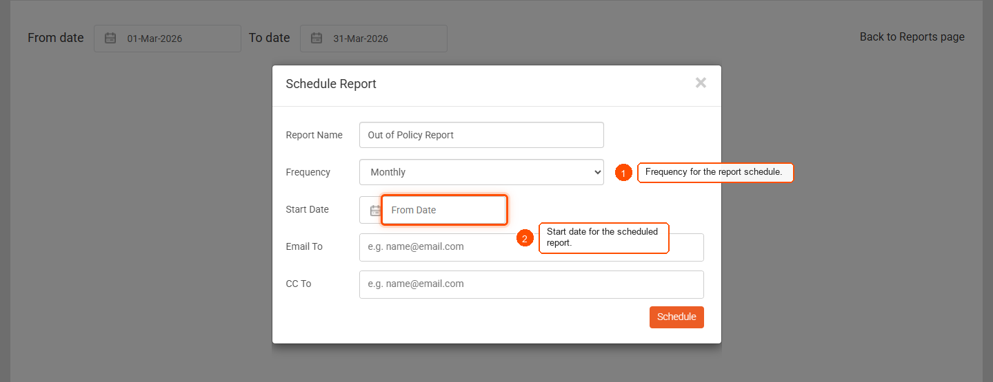 Out of policy report — screenshot 4