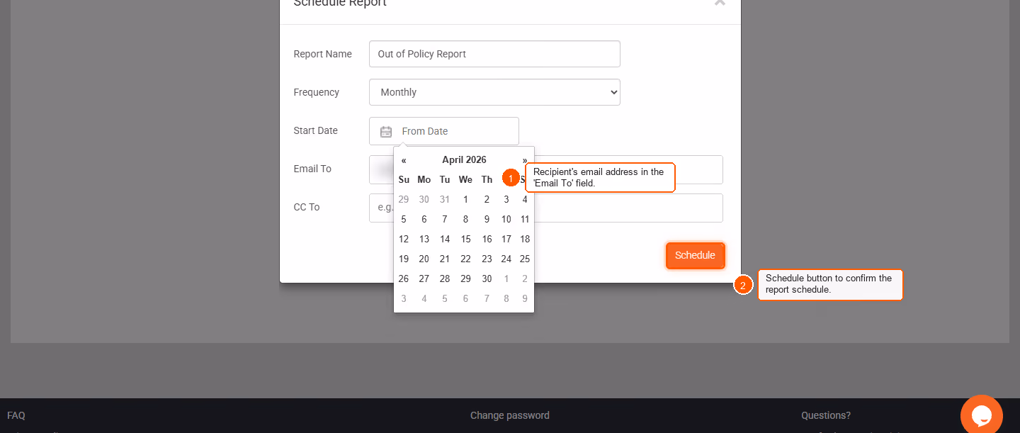 Out of policy report — screenshot 5
