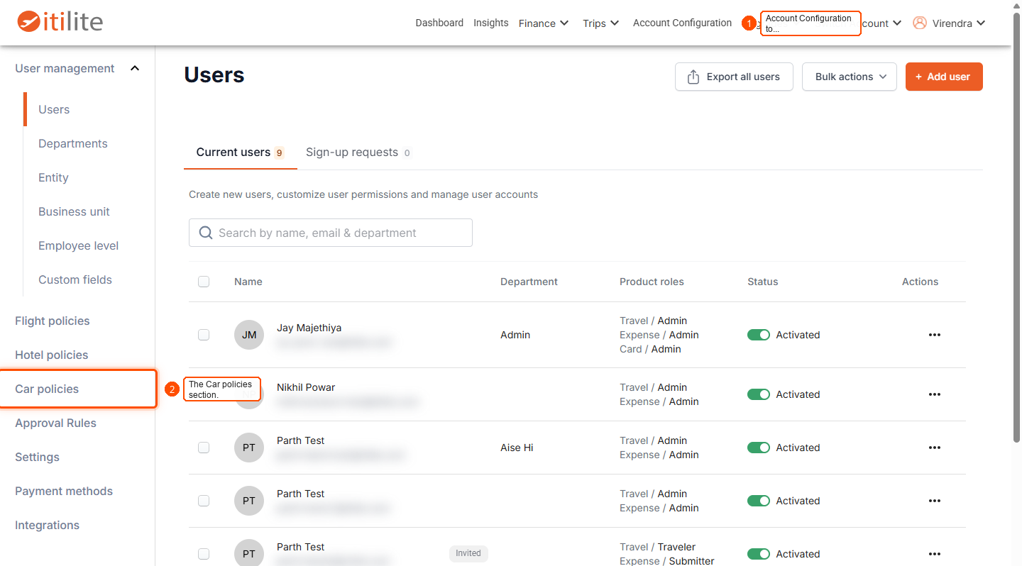 All about car policy — screenshot 1