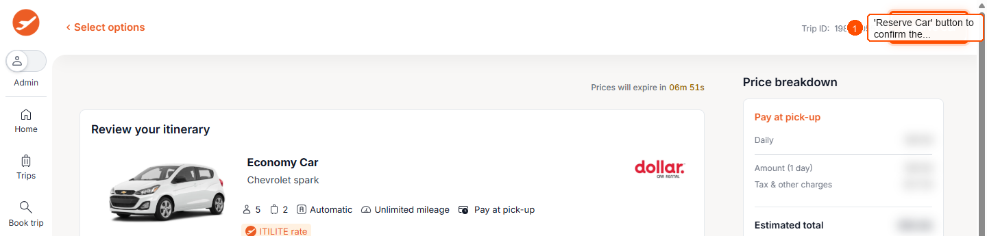 How can I book a car rental for my trip? — screenshot 6