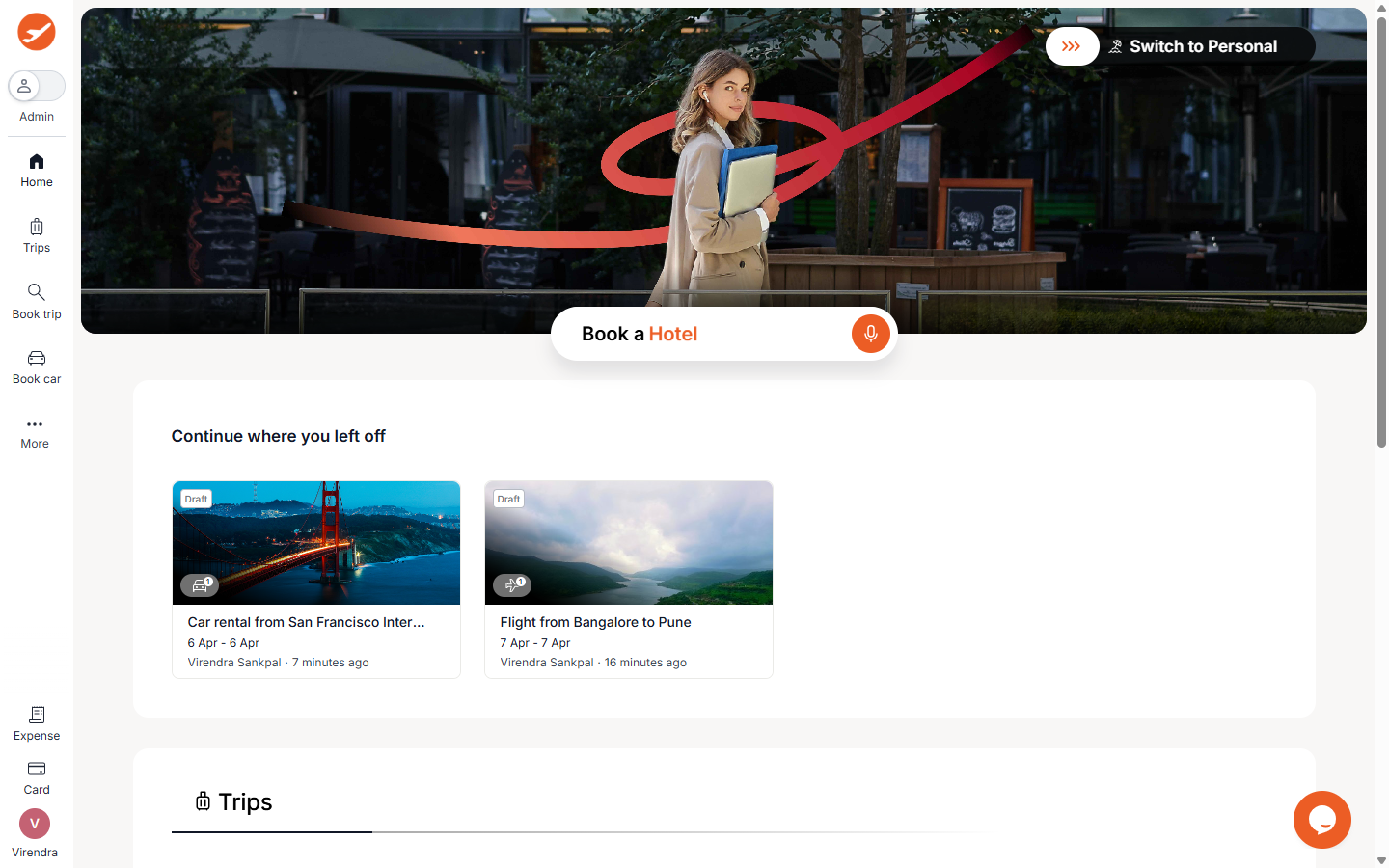 How can I book a car rental for my trip? — screenshot 1