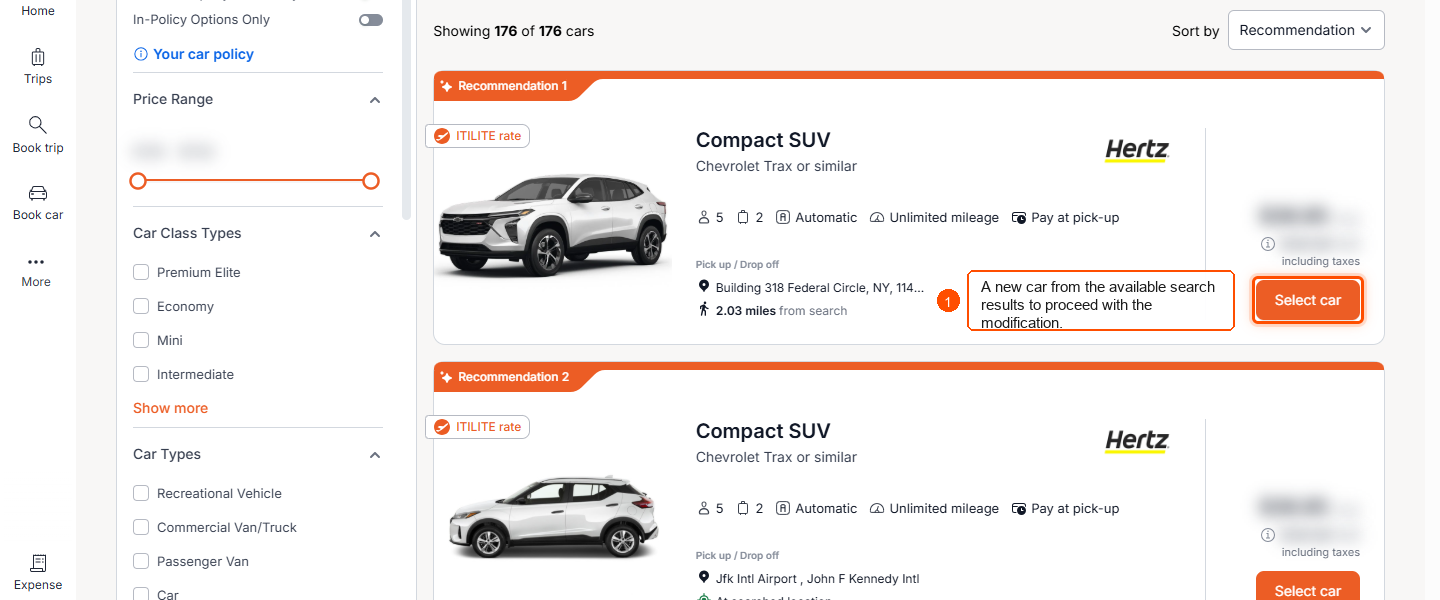 How to modify car rental bookings? — screenshot 4