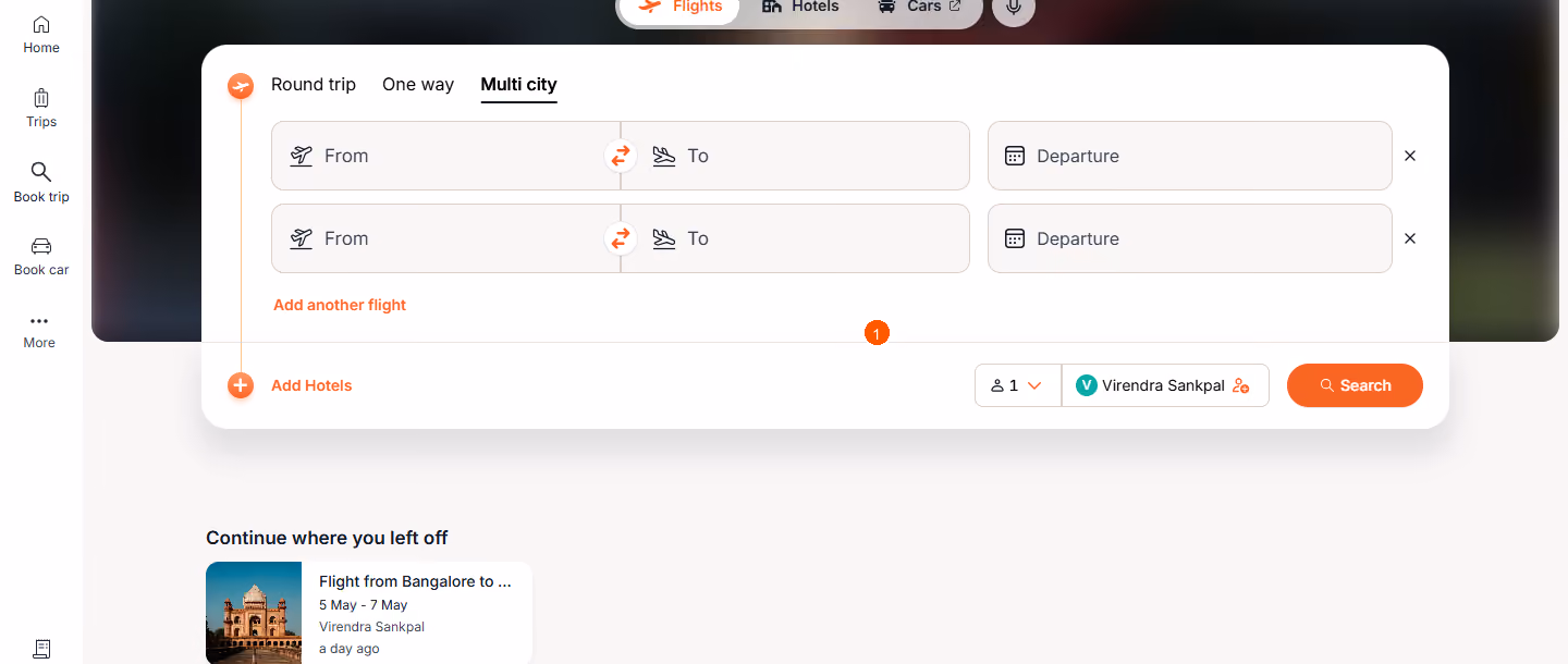 How to book a multi-city flight? — screenshot 4