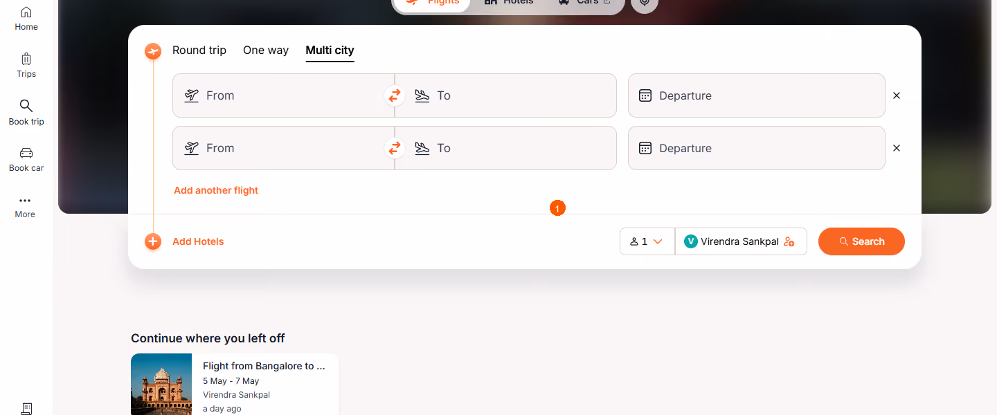 How to book a multi-city flight? — screenshot 3
