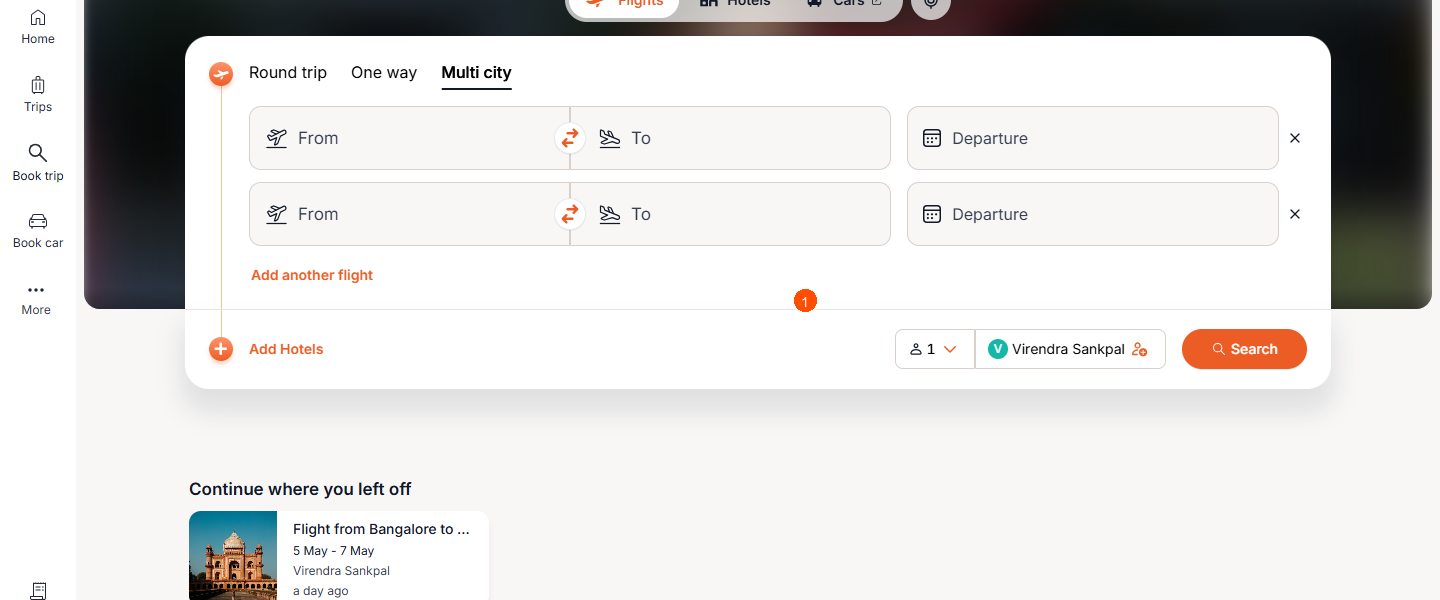 How to book a multi-city flight? — screenshot 3