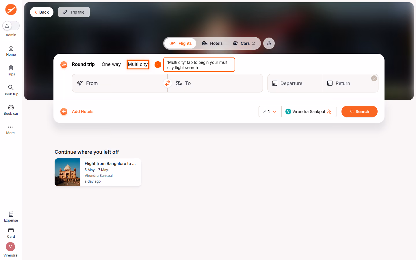 How to book a multi-city flight? — screenshot 2