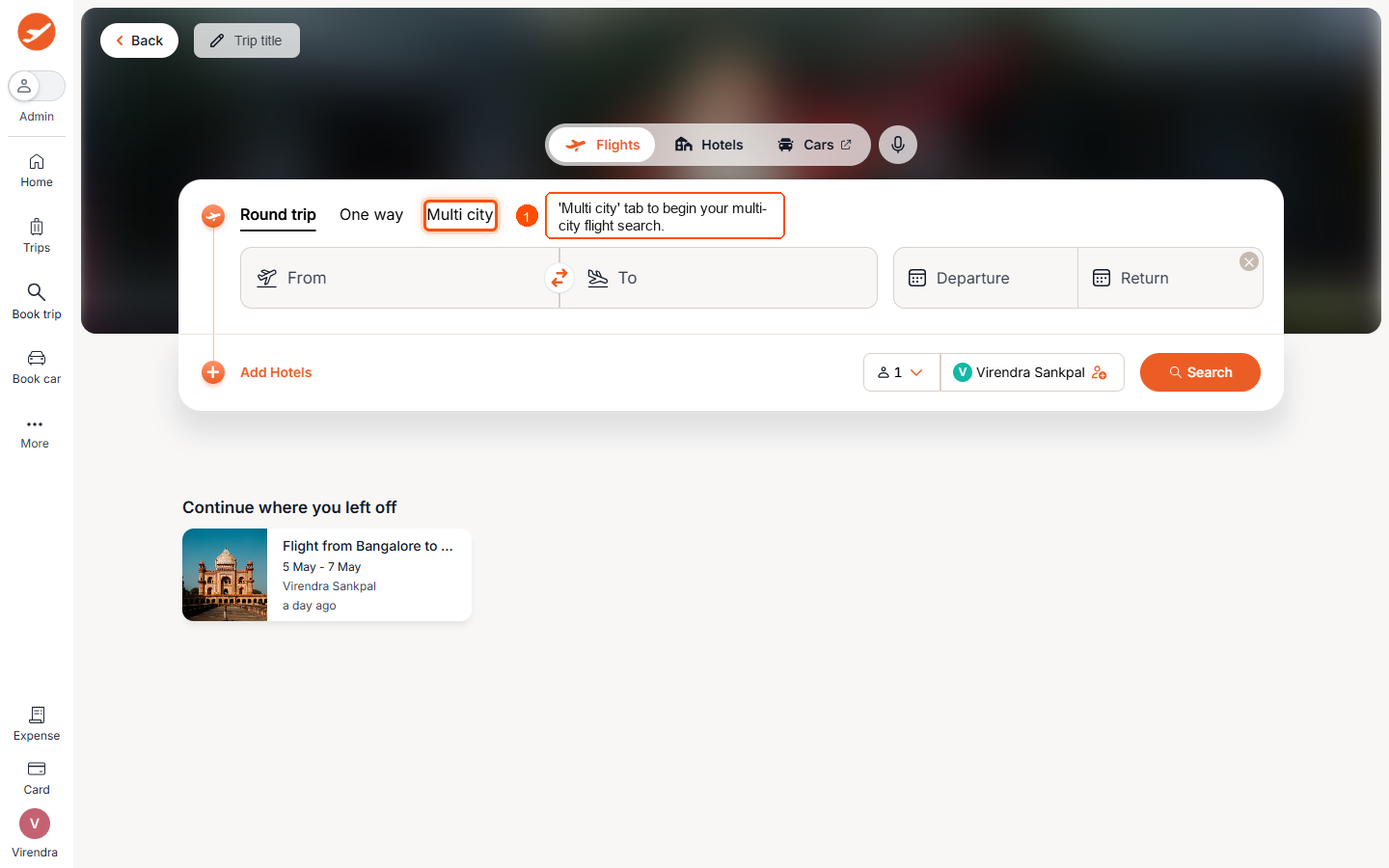 How to book a multi-city flight? — screenshot 2