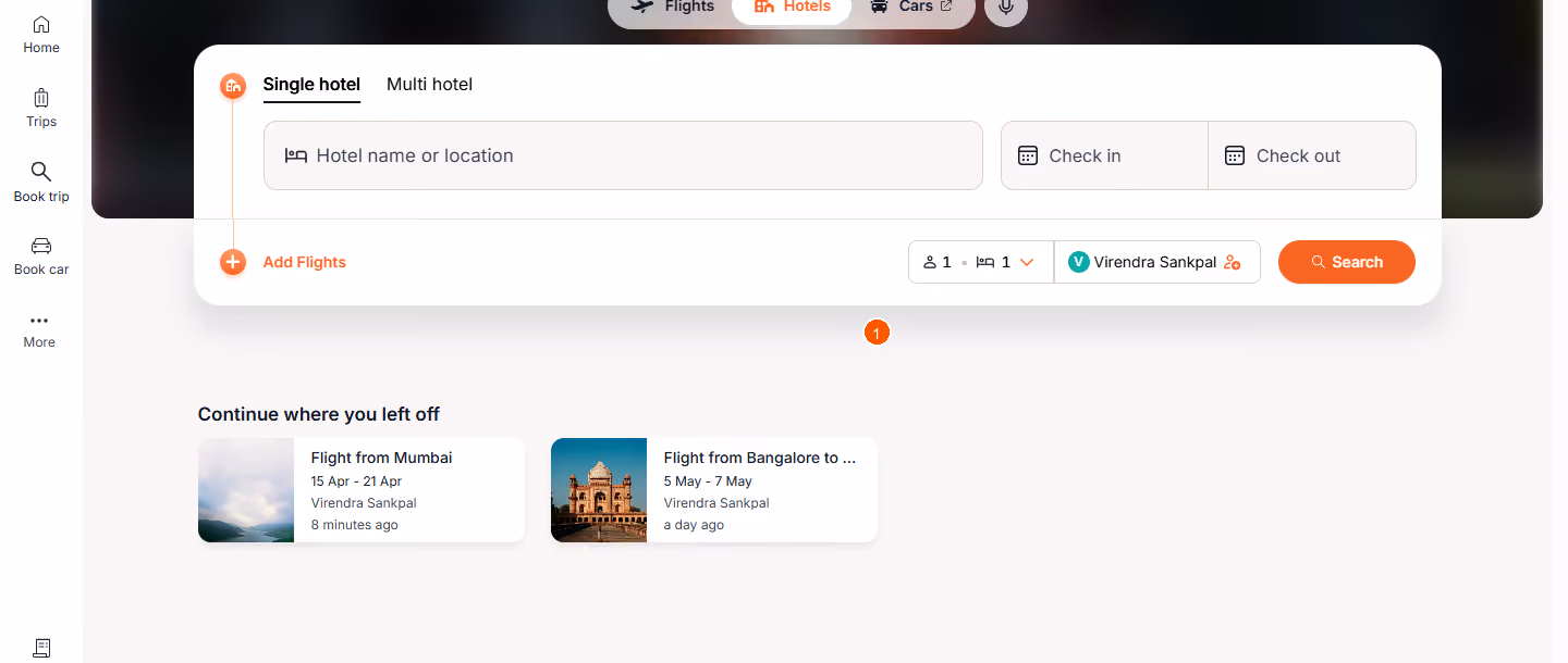 Unable to find a specific hotel? — screenshot 1