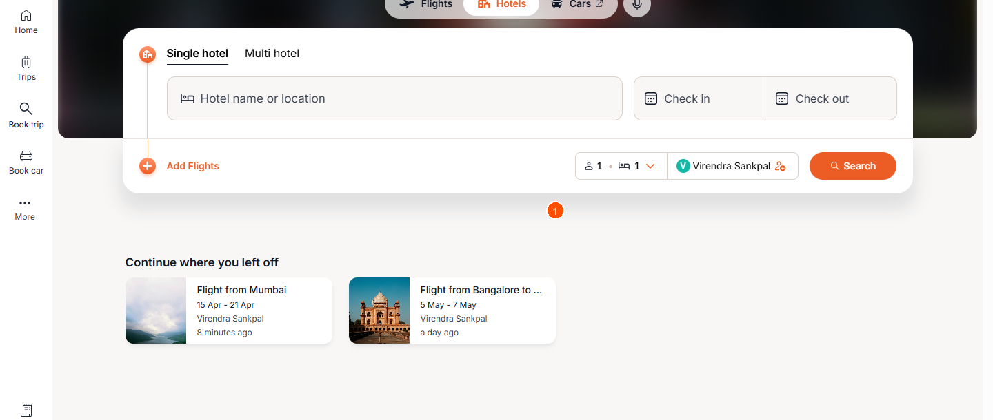Unable to find a specific hotel? — screenshot 1