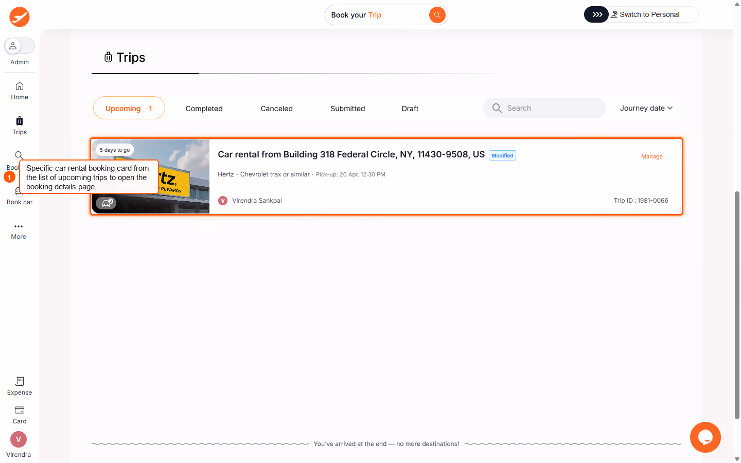 How to cancel a car rental booking? — screenshot 1