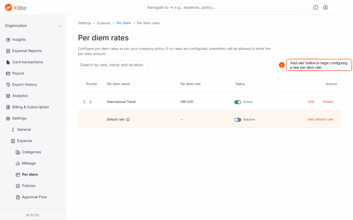 Can I set per diem rates in different currencies? — screenshot 2