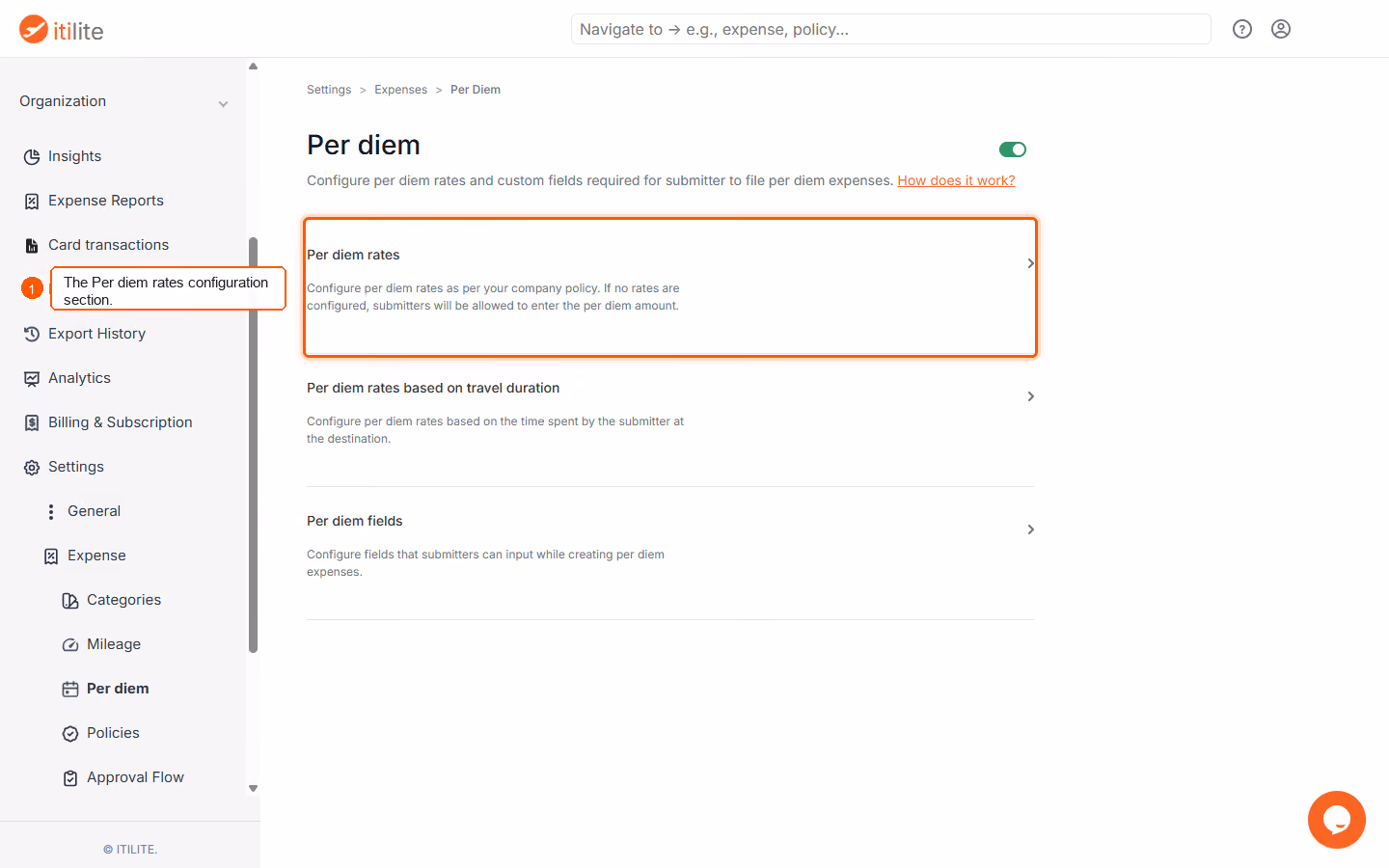 Can I configure gsa per diem rates? — screenshot 1