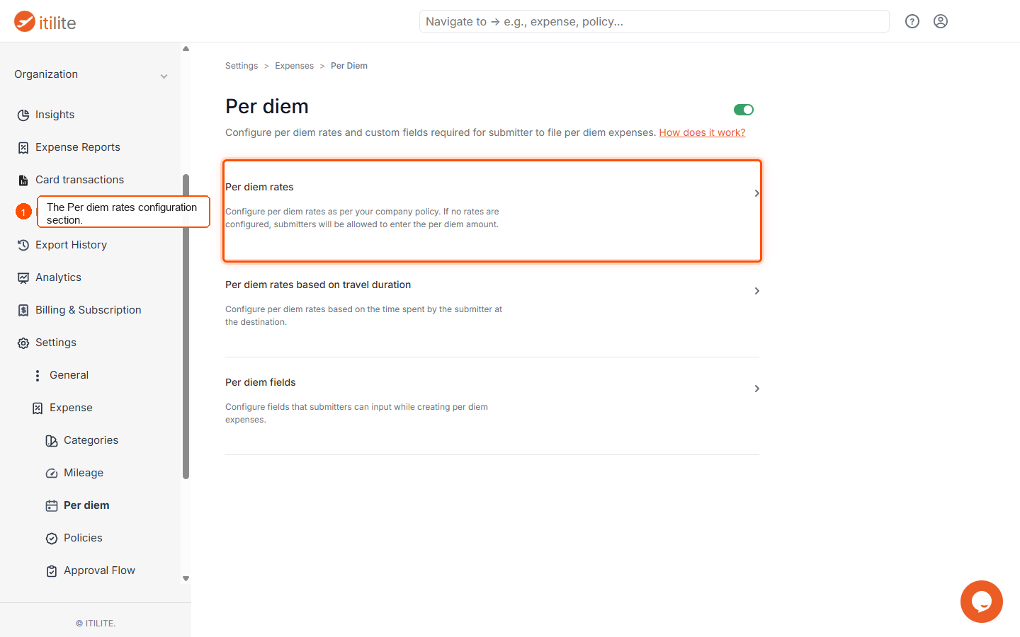 Can I configure gsa per diem rates? — screenshot 1
