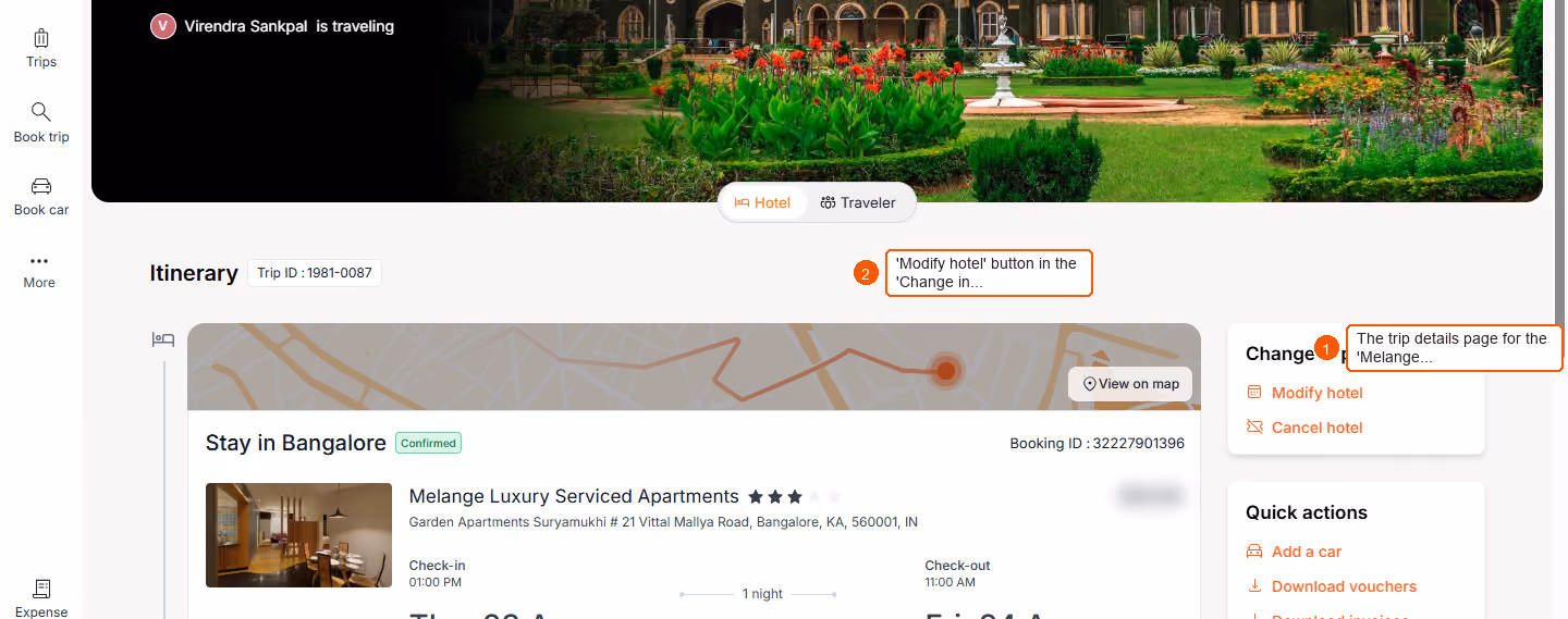 How To Modify A Hotel Booking? — screenshot 1