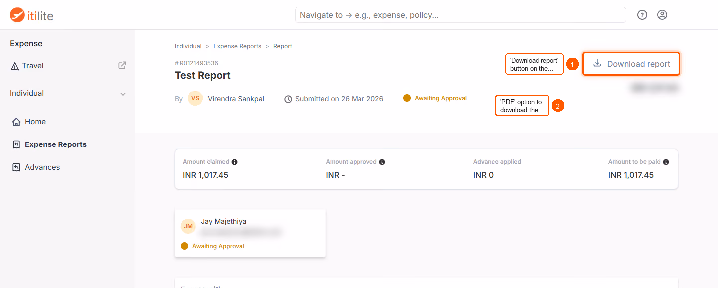 How To Download A Submitted Report? — screenshot 2