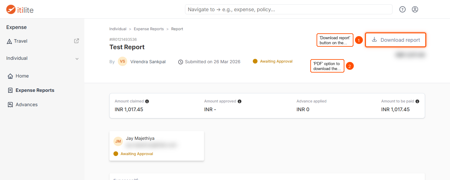 How To Download A Submitted Report? — screenshot 2