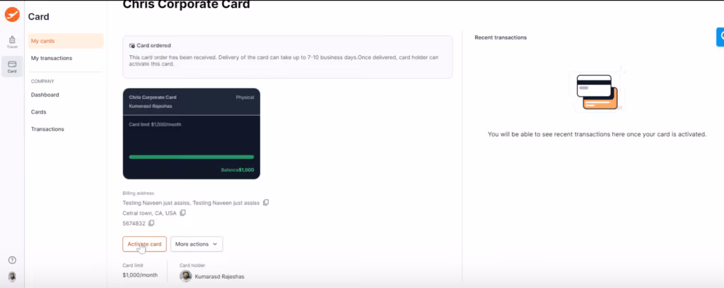 How To Activate A Physical Card? — screenshot 5