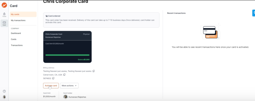 How To Activate A Physical Card? — screenshot 5
