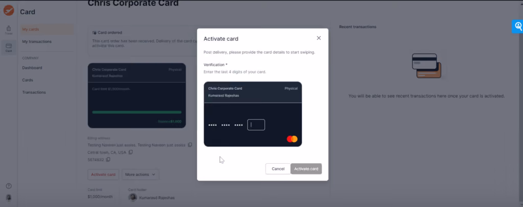 How To Activate A Physical Card? — screenshot 6