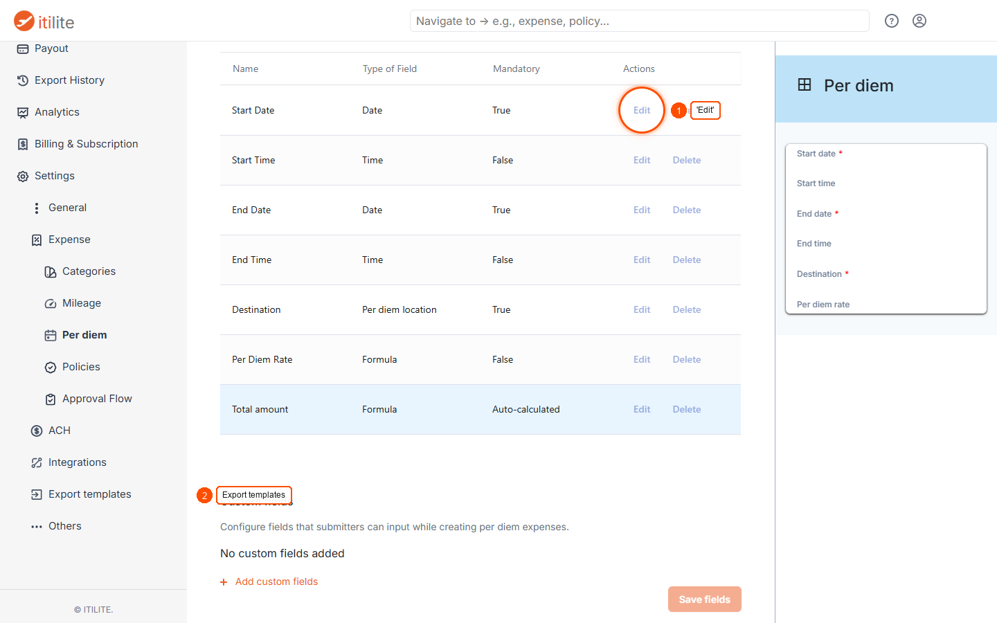How Are Per Diem Expenses Mapped With The Erp Data? — screenshot 2