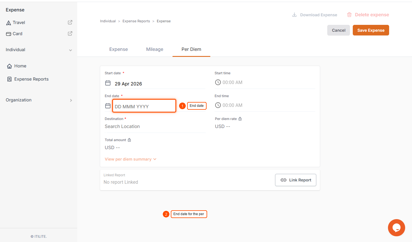 How To Create A Per Diem Expense? — screenshot 3
