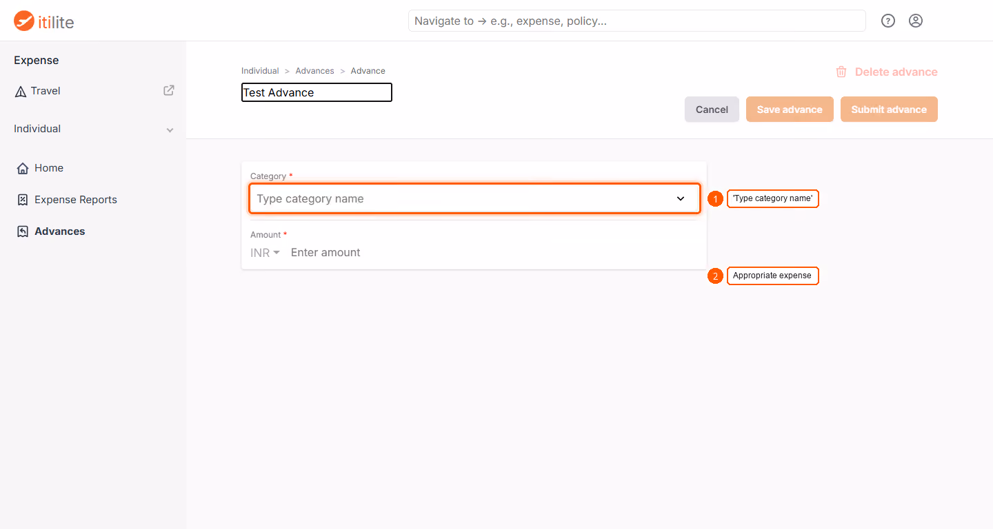 How To Create Advances? — screenshot 2