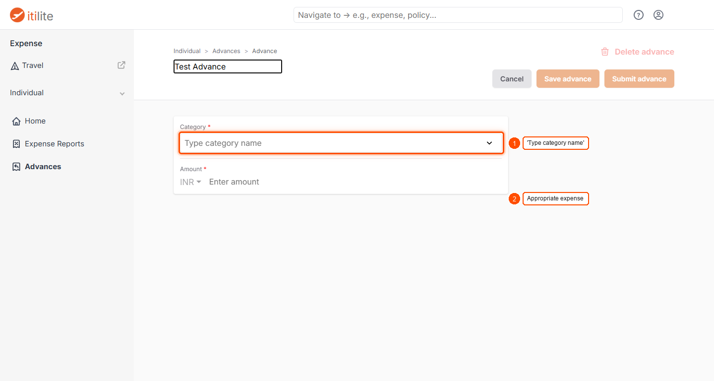 How To Create Advances? — screenshot 2