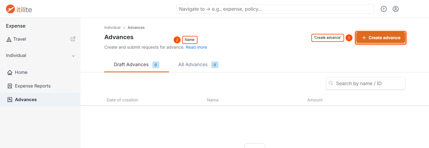 How To Create Advances? — screenshot 1