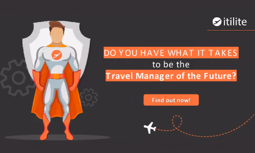 Do you have what it takes to be the travel manager of the future title card with an ITILITE superhero illustration