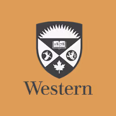 Western University shield emblem with a maple leaf, lion, and wrench symbols.