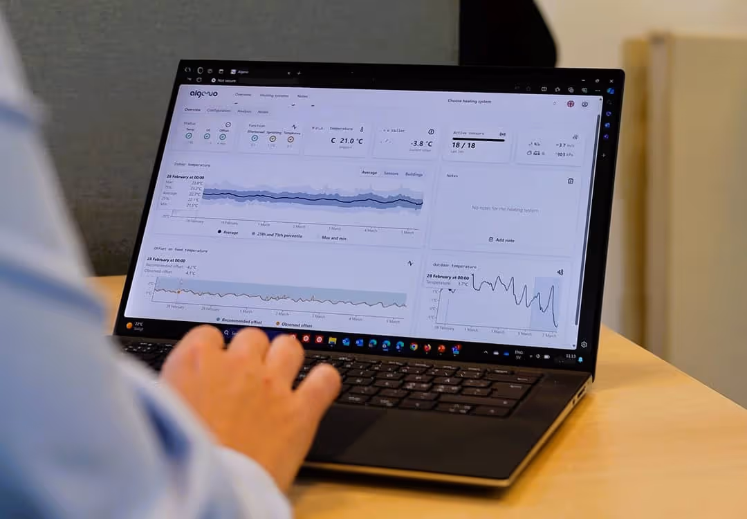 Customer reference building managed with Algeno energy optimization