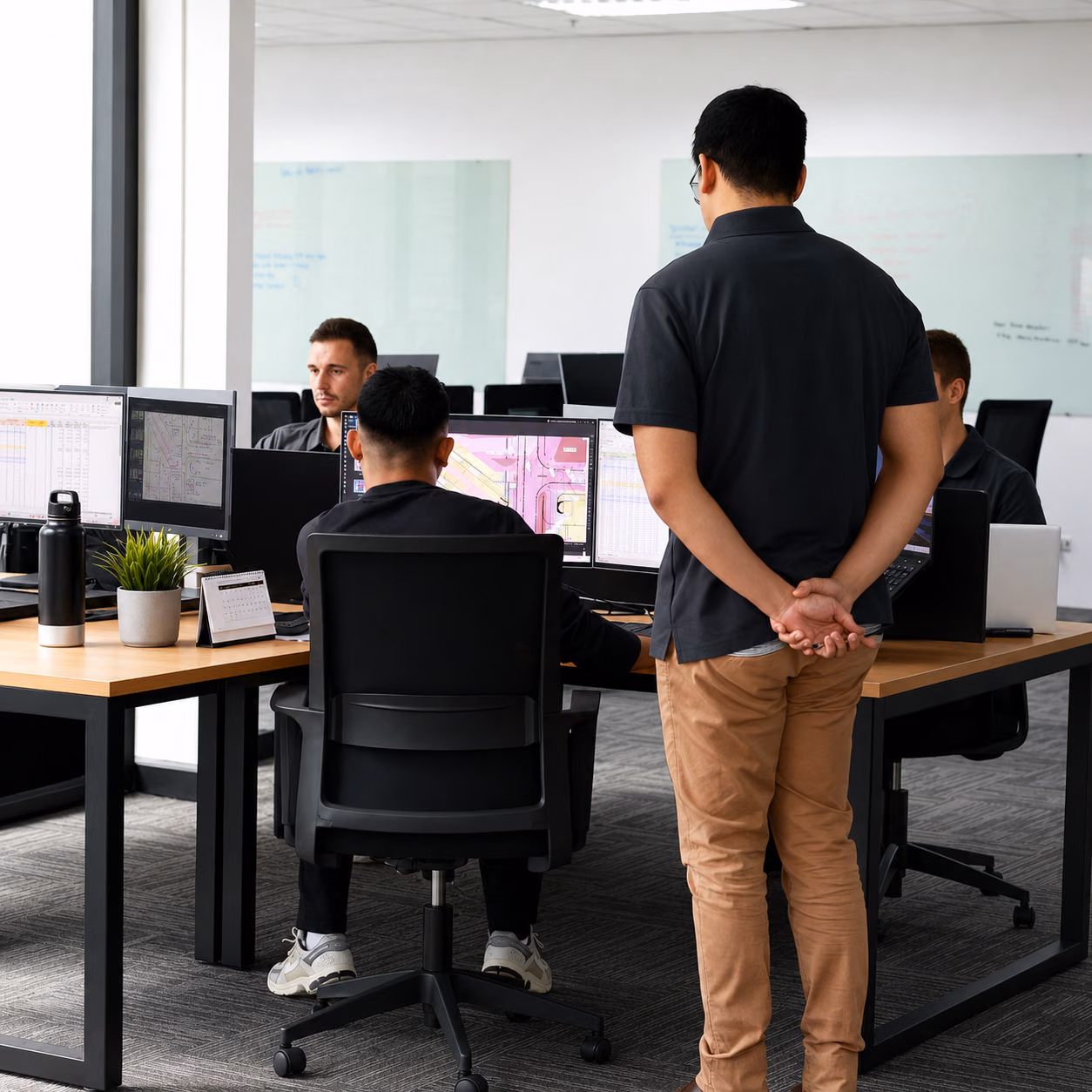Our in-office Lynk Global team supporting construction businesses with skilled remote professionals.